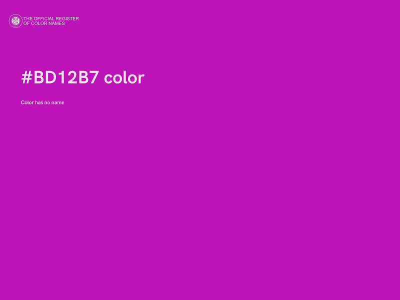#BD12B7 color image
