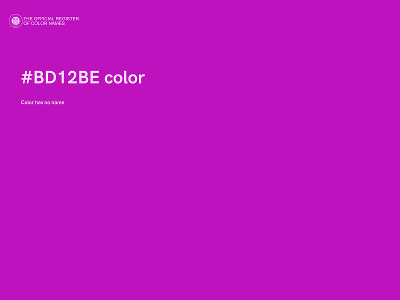 #BD12BE color image