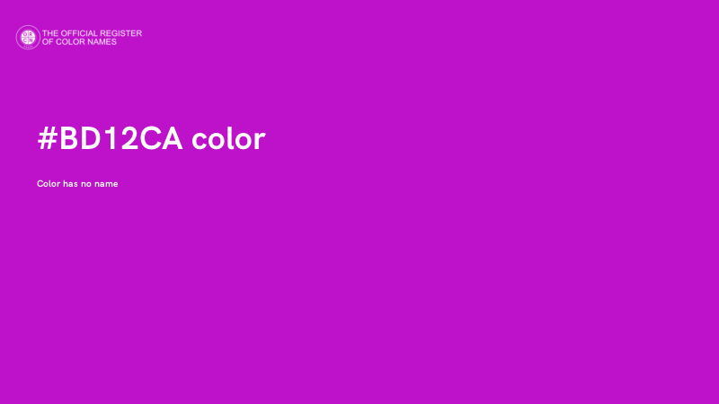 #BD12CA color image