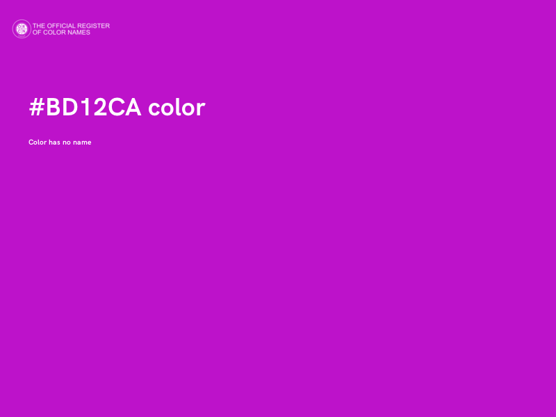 #BD12CA color image