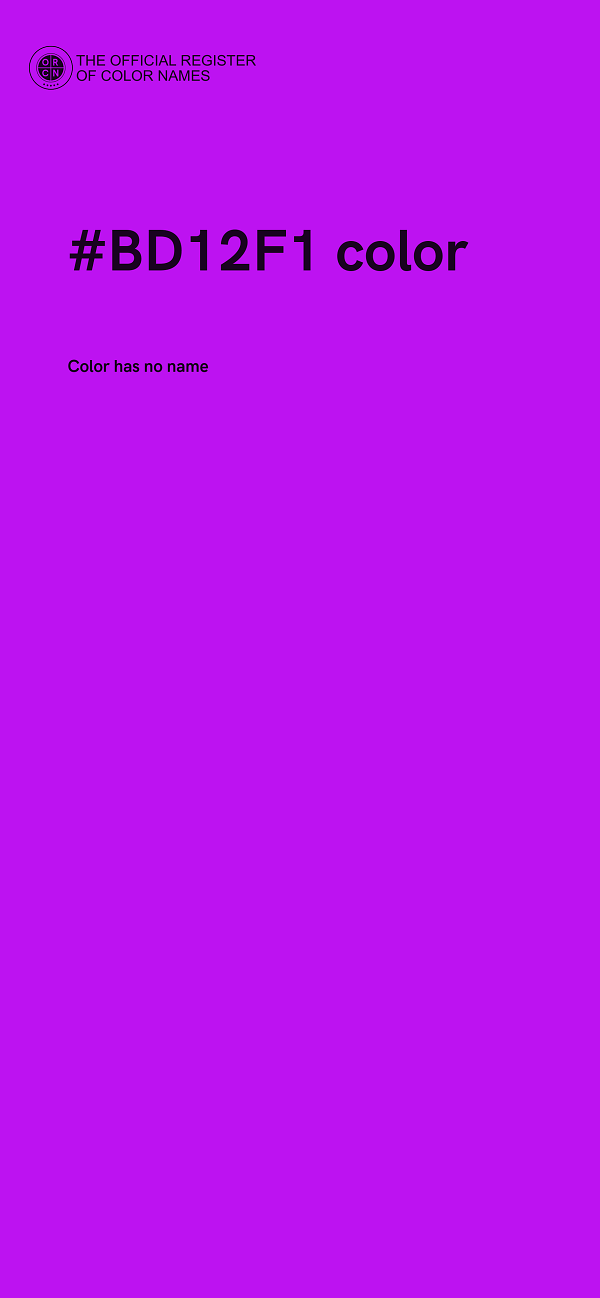#BD12F1 color image