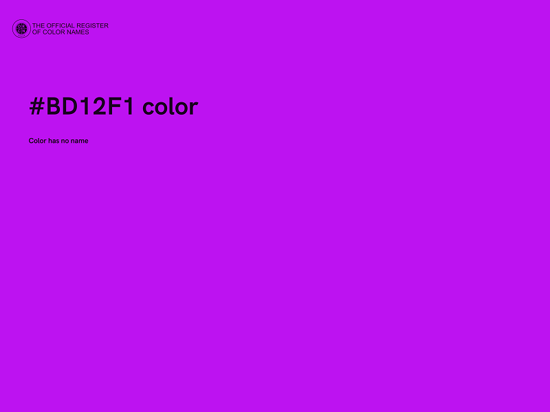 #BD12F1 color image