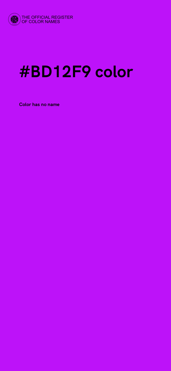 #BD12F9 color image