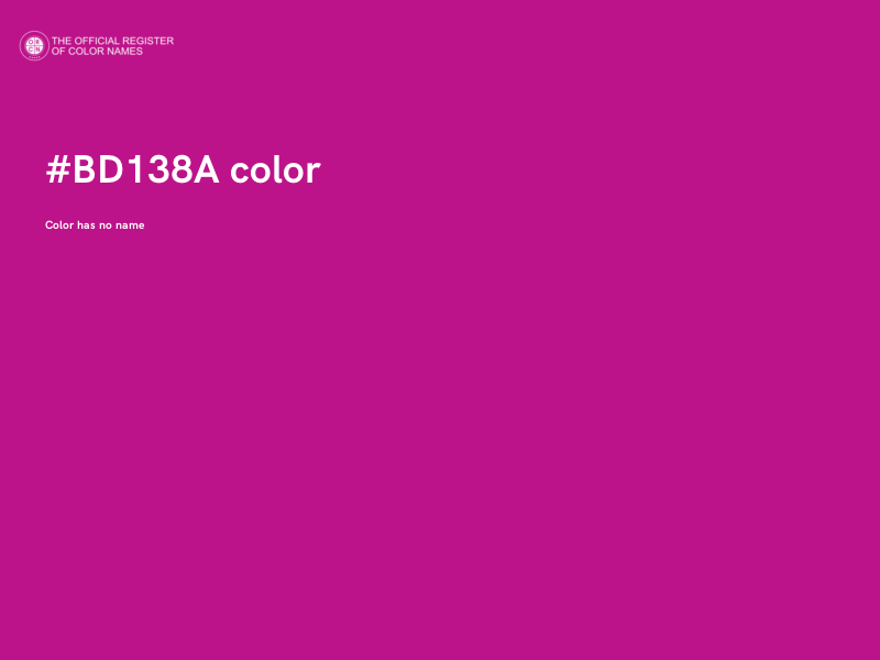 #BD138A color image
