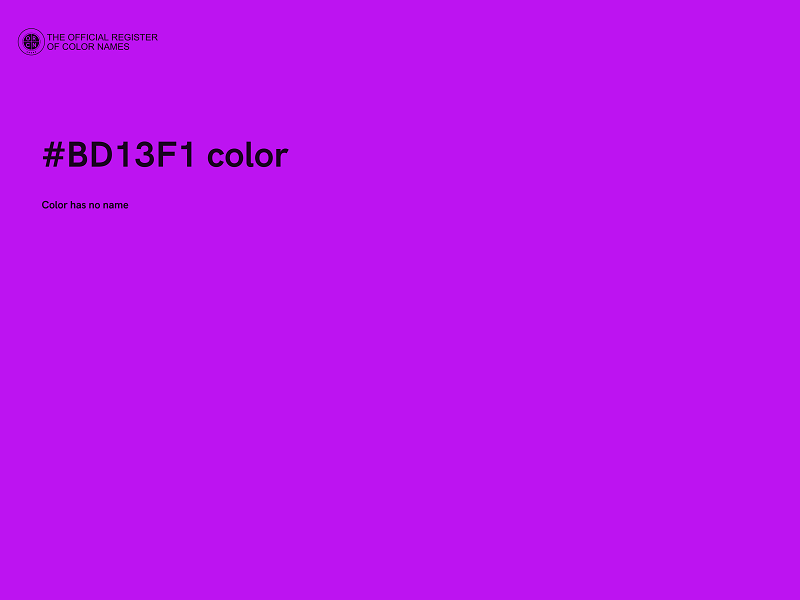 #BD13F1 color image