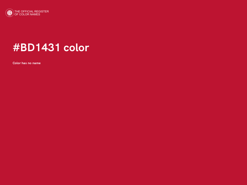 #BD1431 color image
