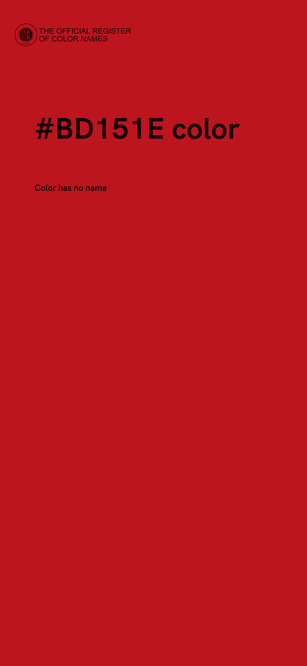 #BD151E color image