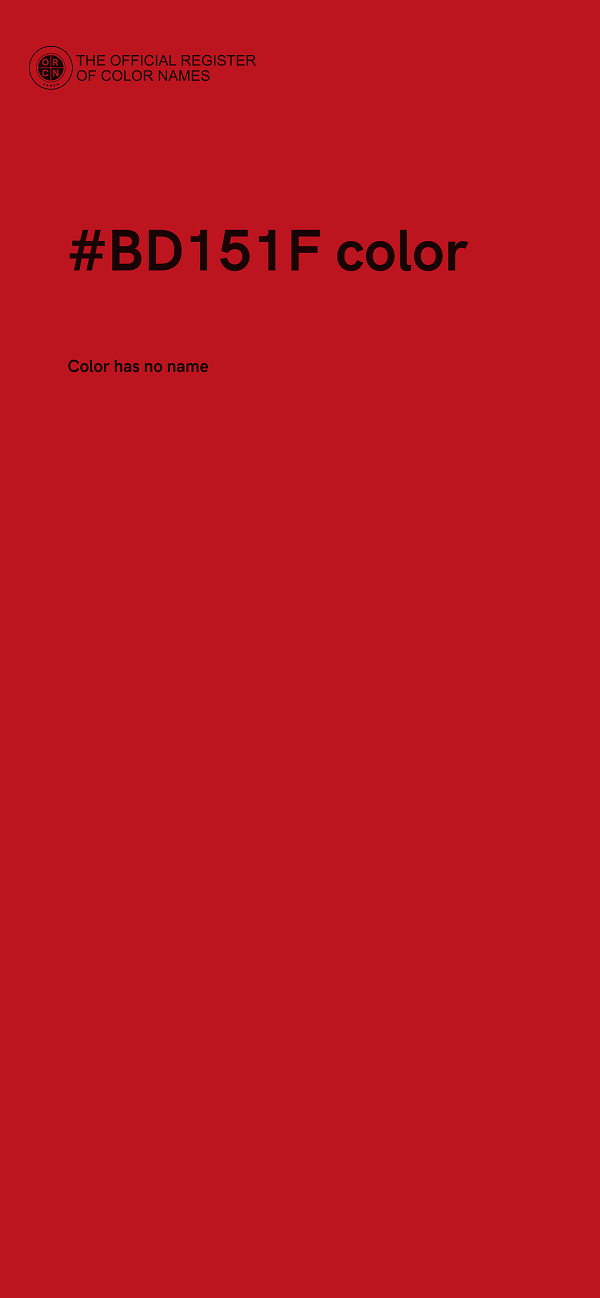 #BD151F color image
