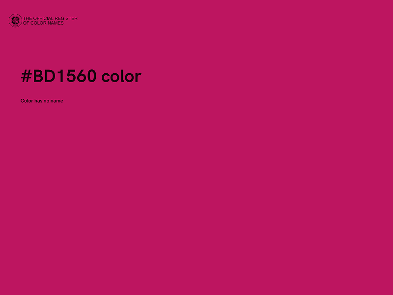 #BD1560 color image