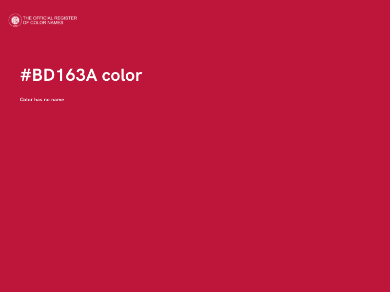 #BD163A color image