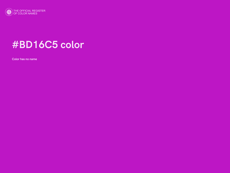 #BD16C5 color image
