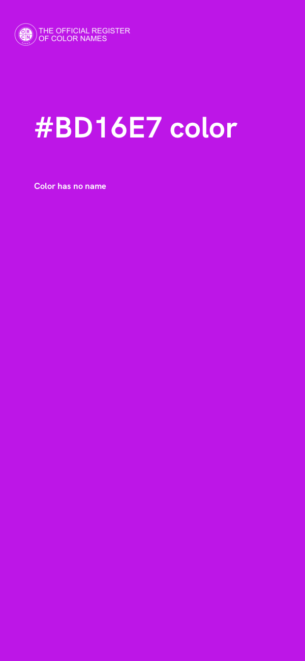 #BD16E7 color image