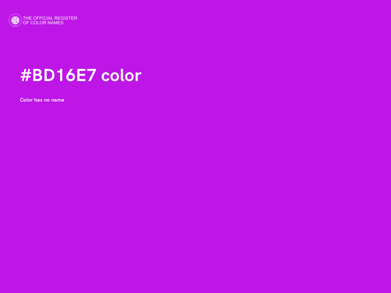 #BD16E7 color image