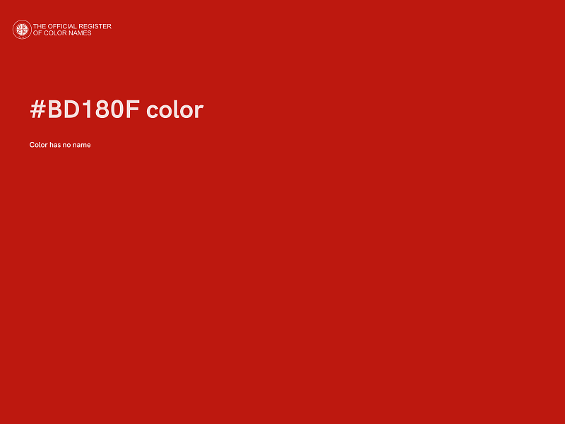 #BD180F color image