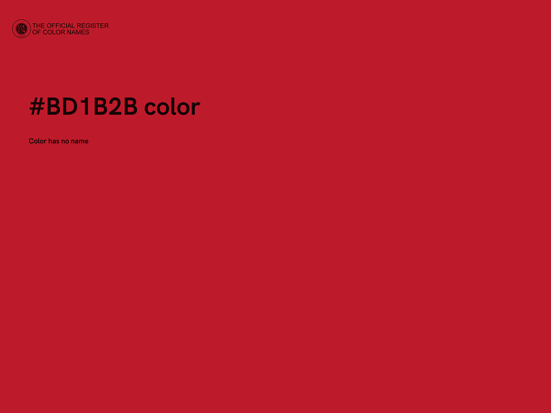 #BD1B2B color image