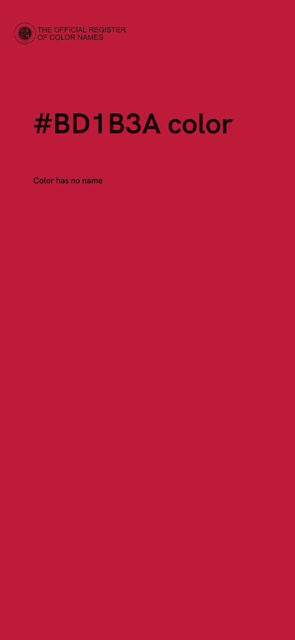 #BD1B3A color image