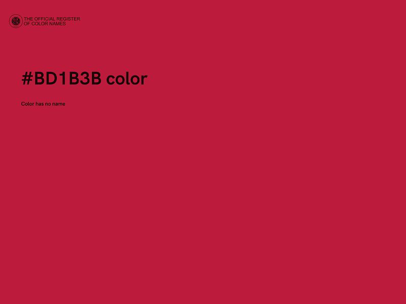 #BD1B3B color image
