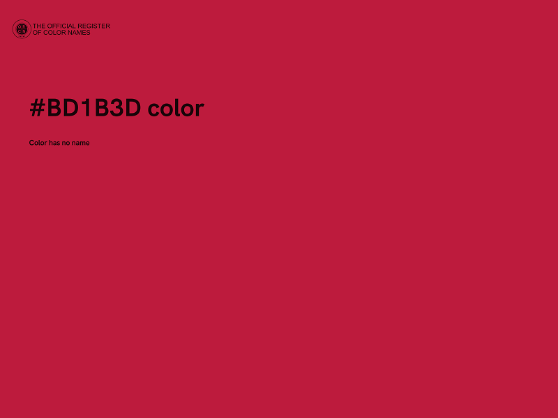 #BD1B3D color image