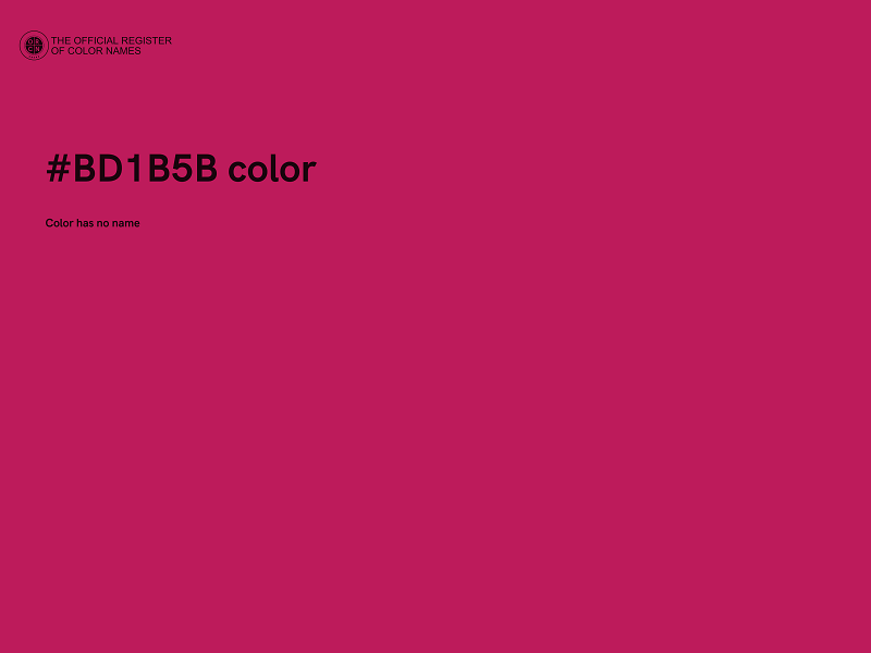 #BD1B5B color image