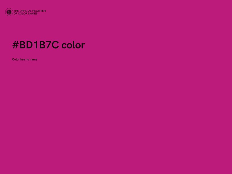 #BD1B7C color image