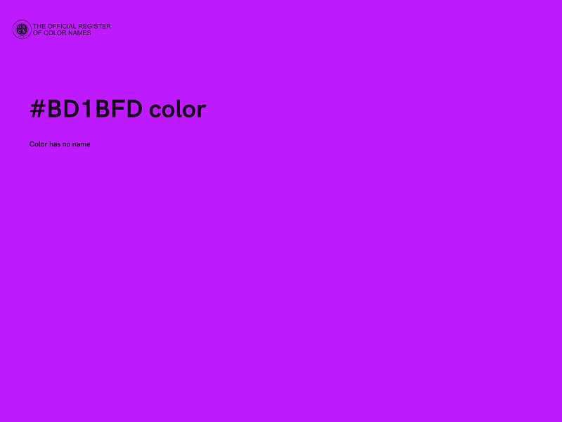 #BD1BFD color image