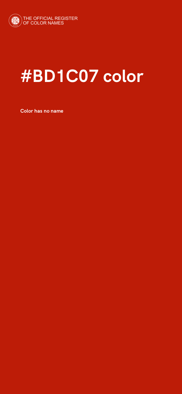#BD1C07 color image