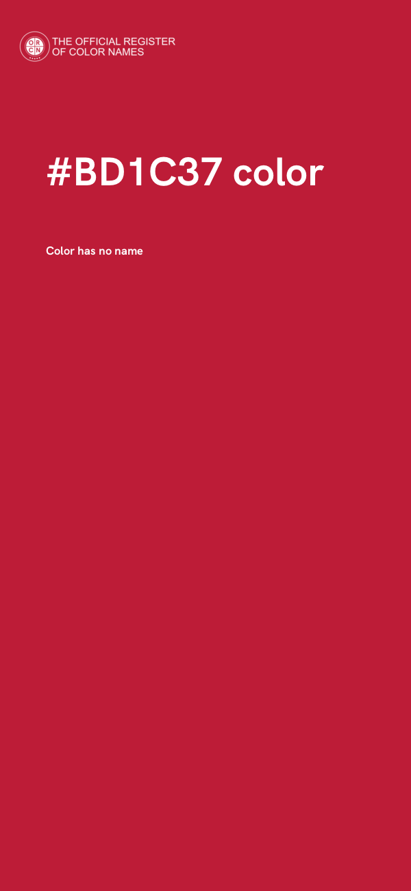 #BD1C37 color image