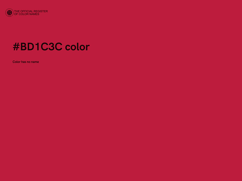 #BD1C3C color image