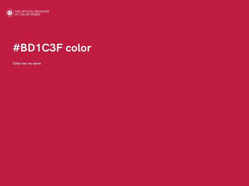 #BD1C3F color image