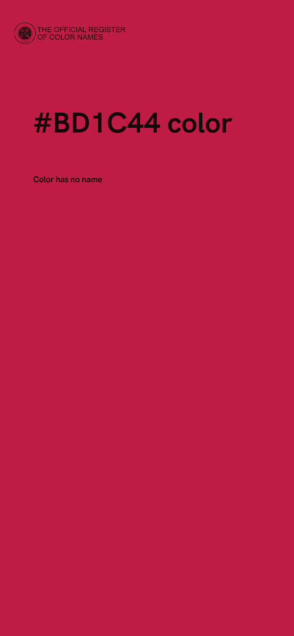 #BD1C44 color image
