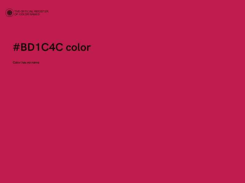 #BD1C4C color image