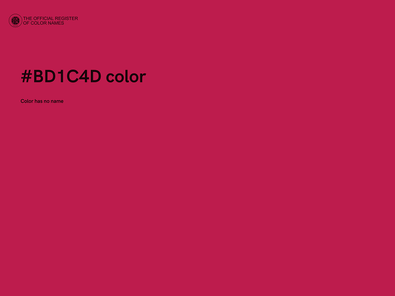 #BD1C4D color image
