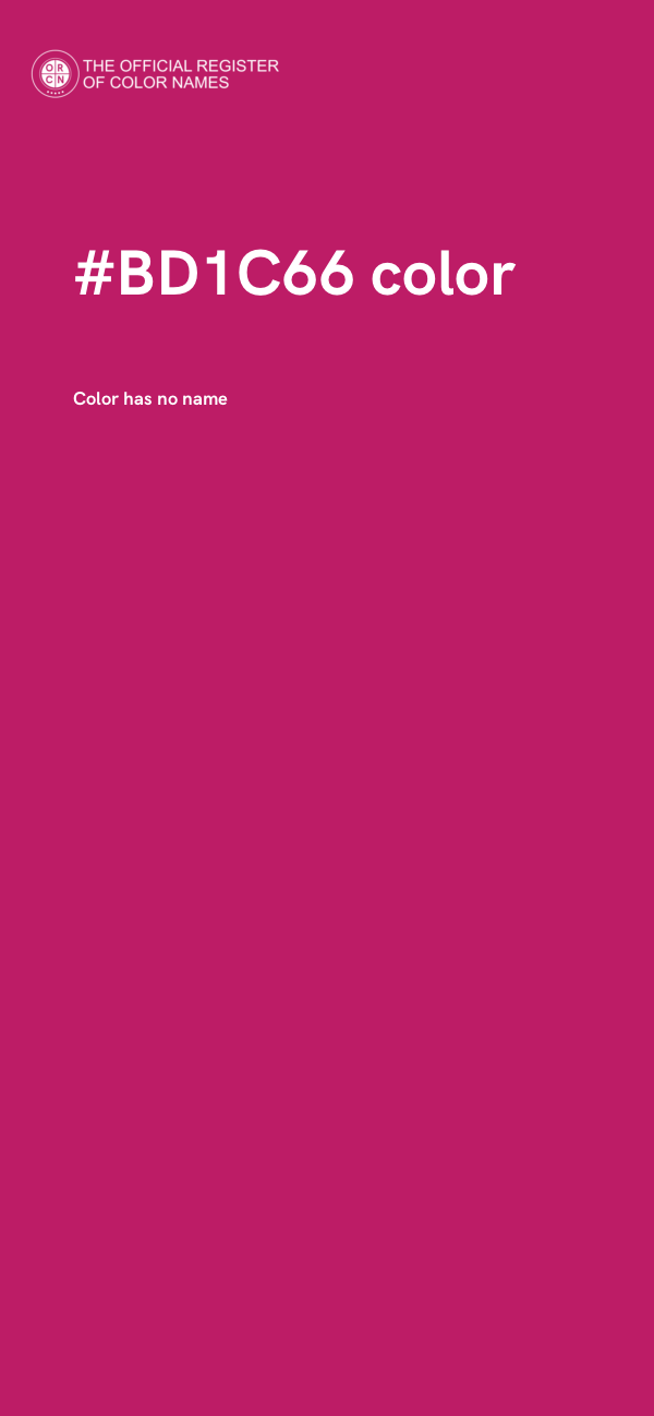 #BD1C66 color image