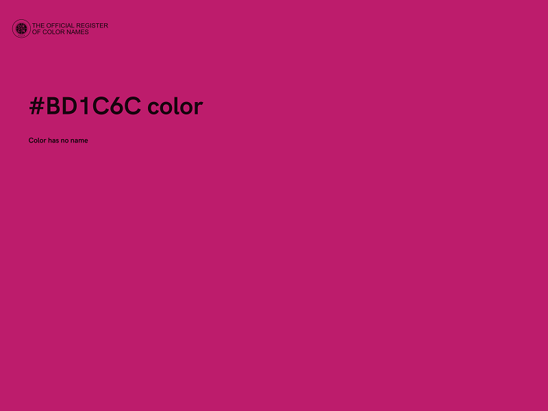 #BD1C6C color image