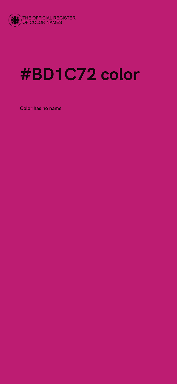 #BD1C72 color image