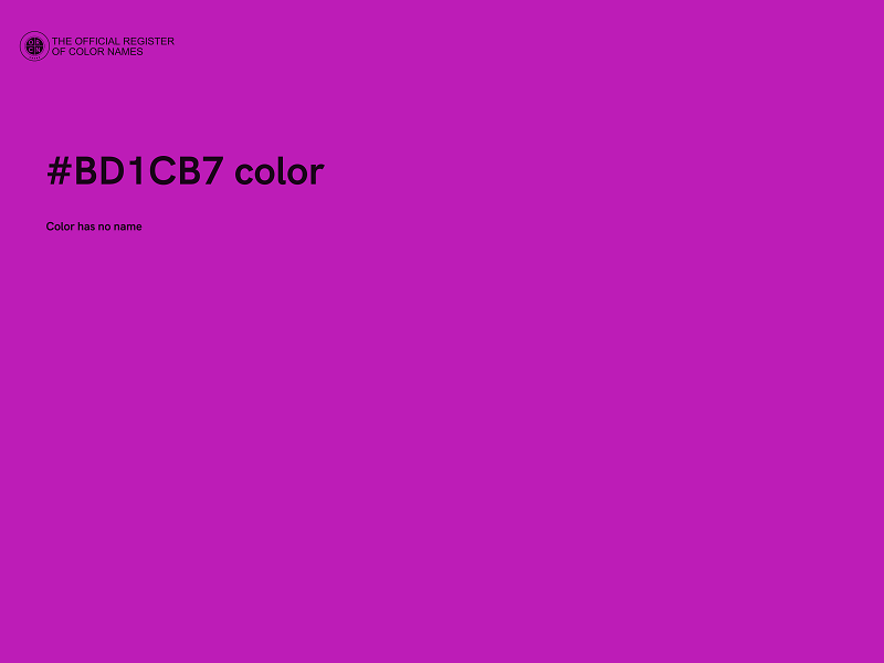 #BD1CB7 color image