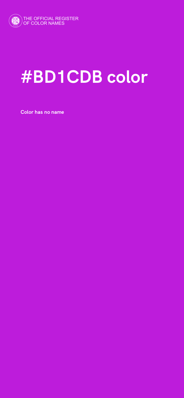 #BD1CDB color image