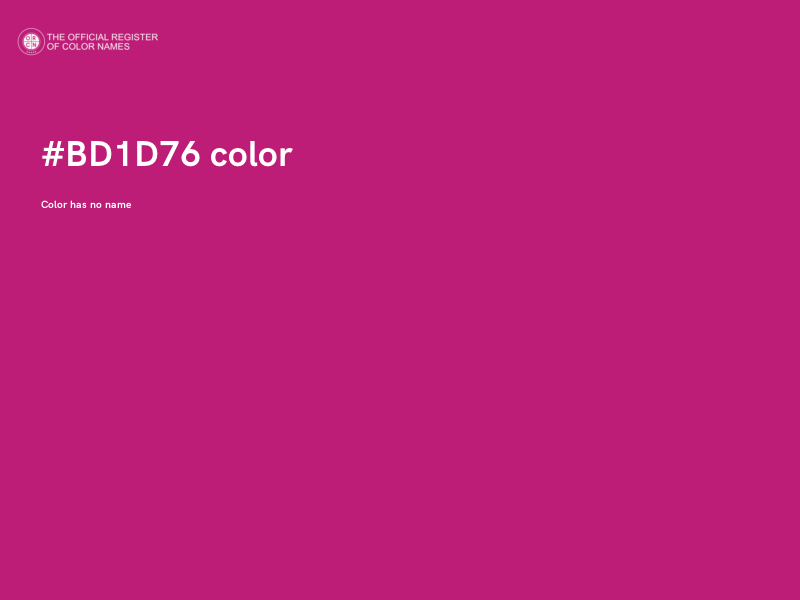 #BD1D76 color image