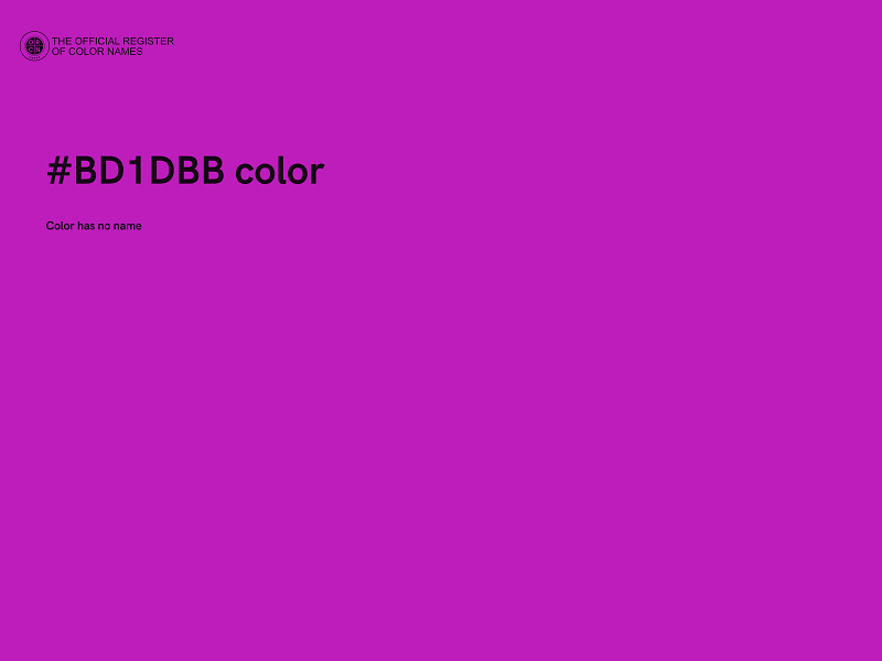 #BD1DBB color image