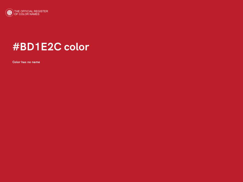 #BD1E2C color image