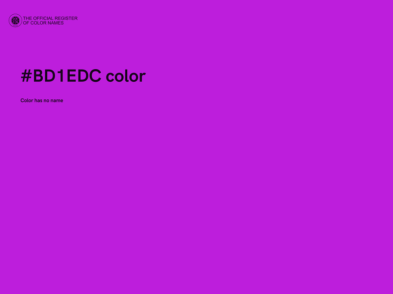 #BD1EDC color image