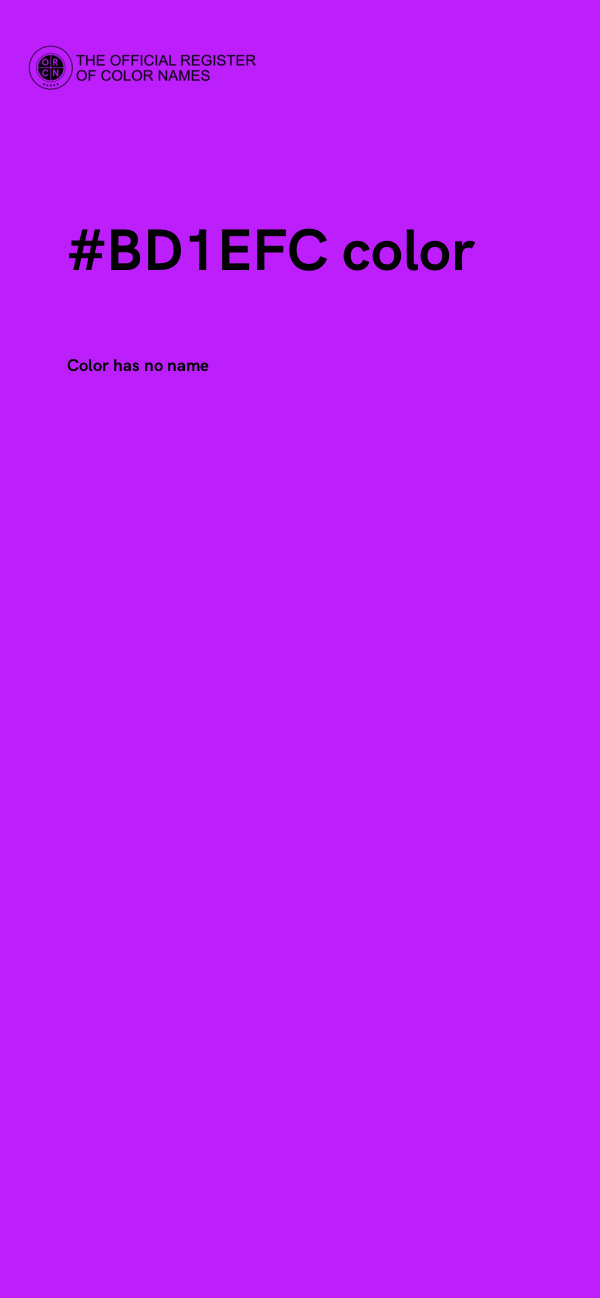 #BD1EFC color image