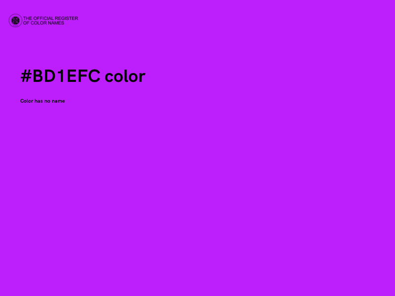 #BD1EFC color image