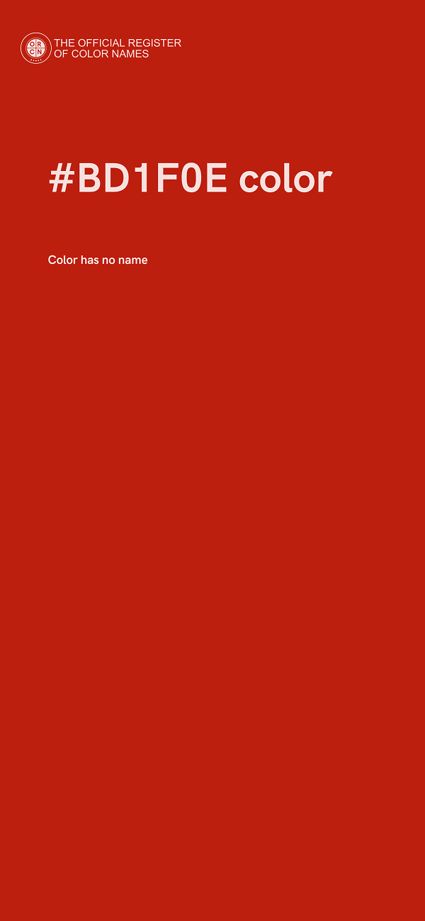 #BD1F0E color image