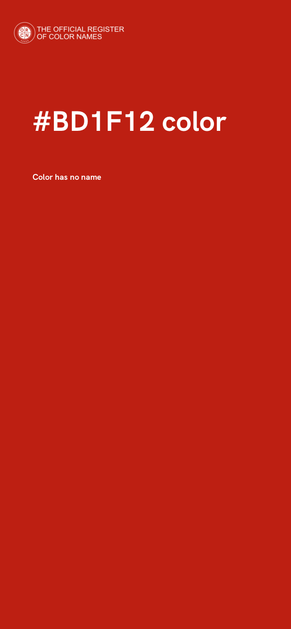 #BD1F12 color image