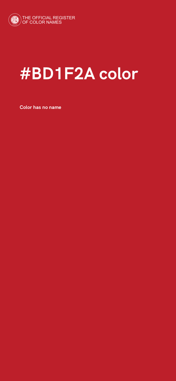 #BD1F2A color image