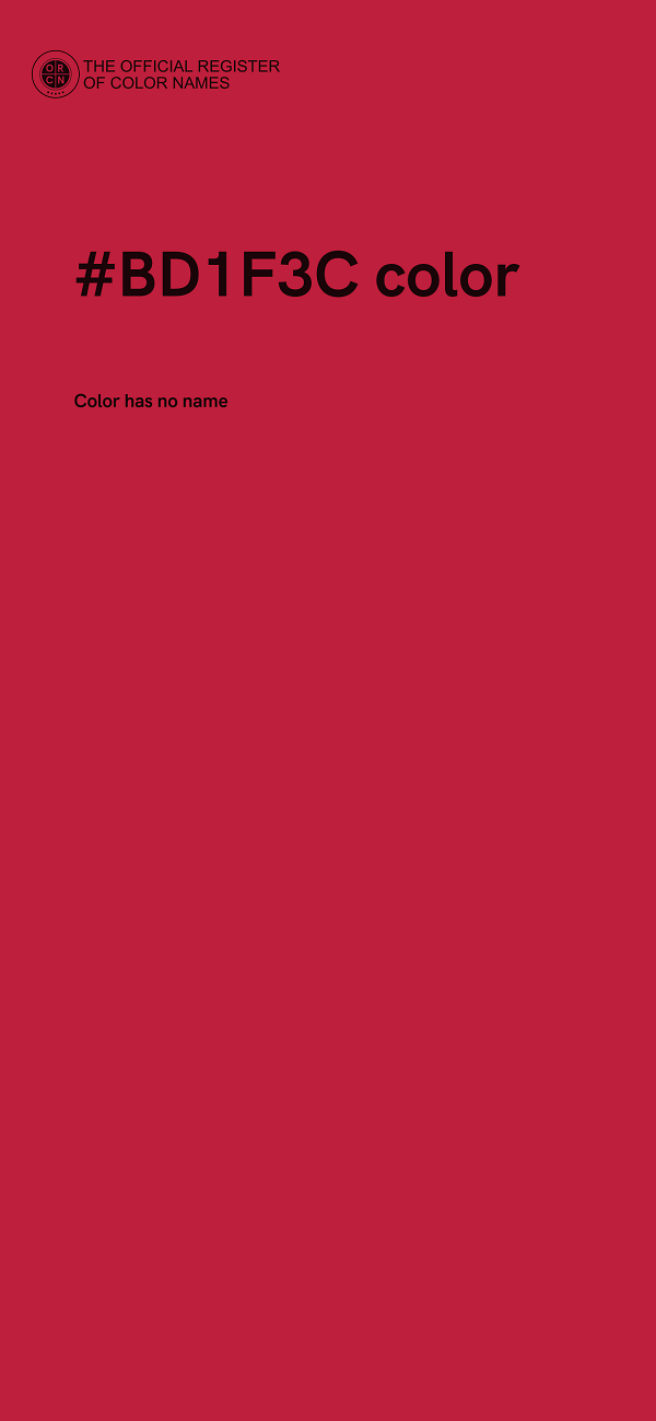 #BD1F3C color image