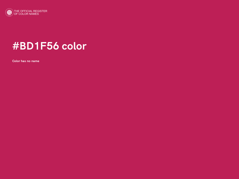 #BD1F56 color image