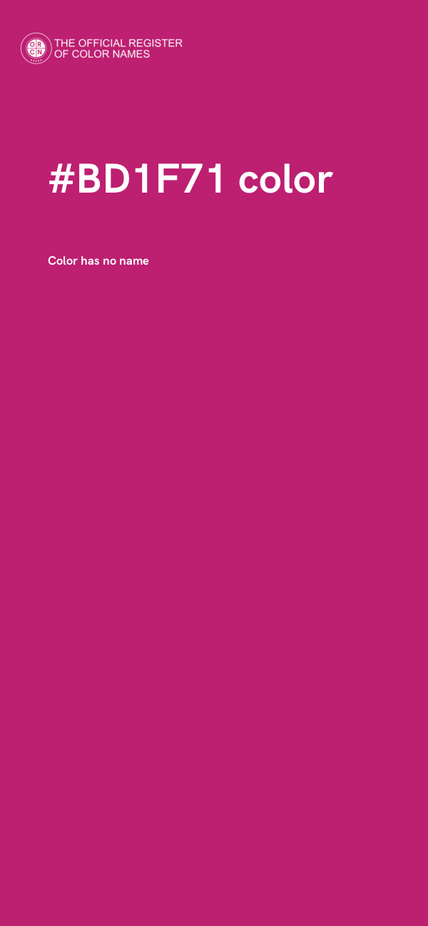#BD1F71 color image