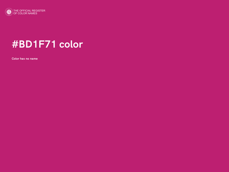 #BD1F71 color image